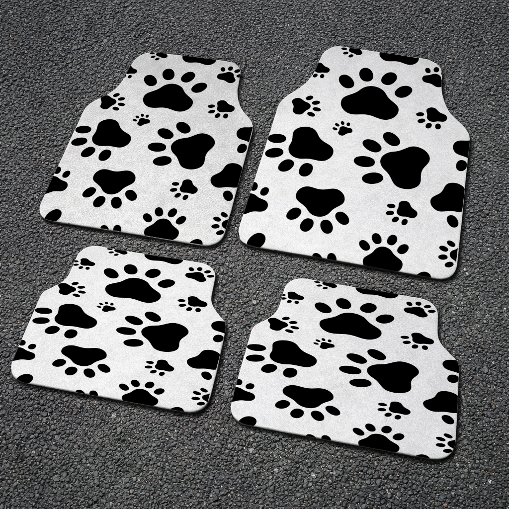 Black and White Paw Pattern Design 