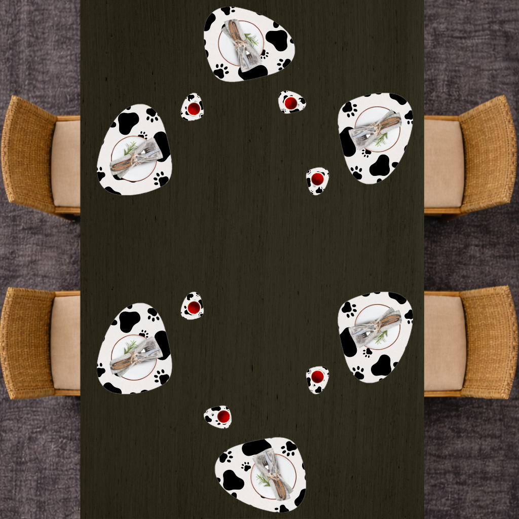 Black and White Paw Pattern Design 