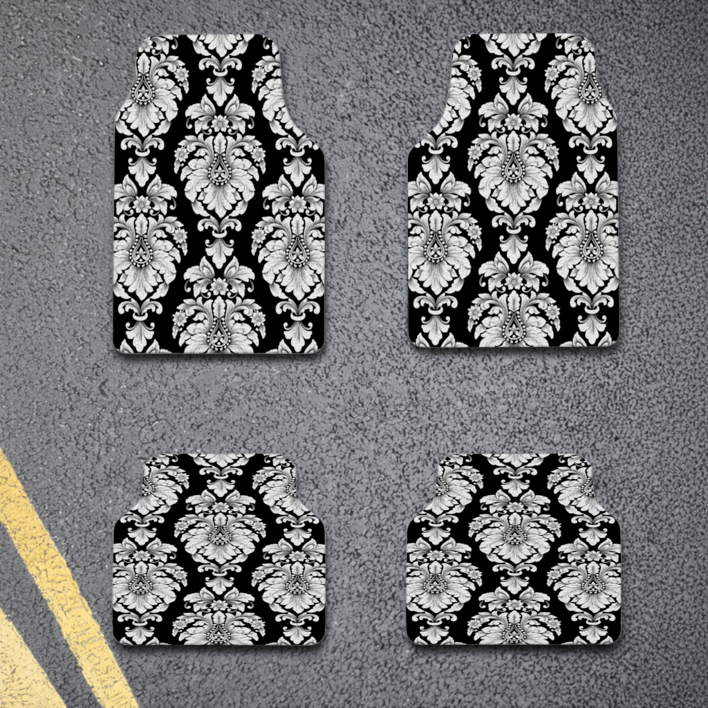 Elegant Black and White Damask Seamless Pattern 