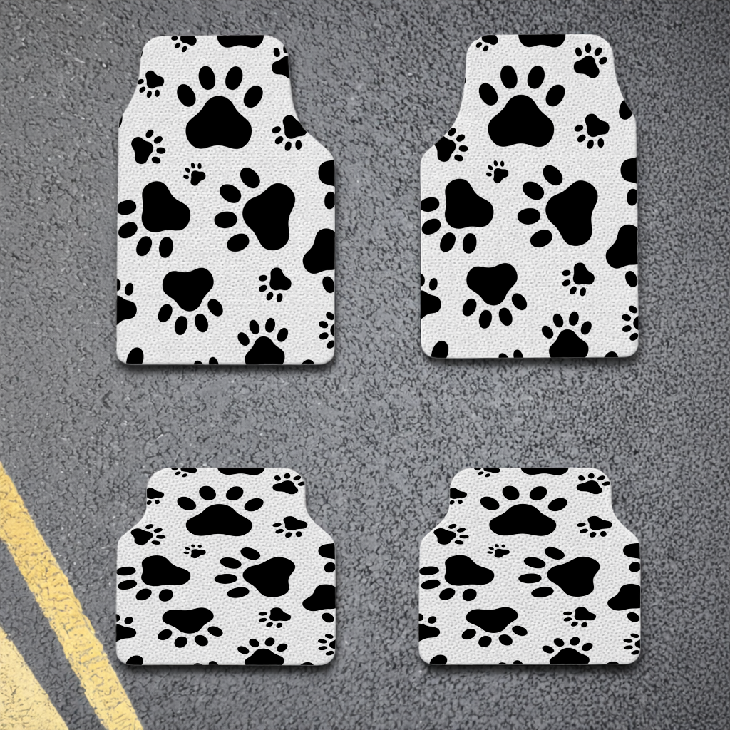 Black and White Paw Pattern Design 