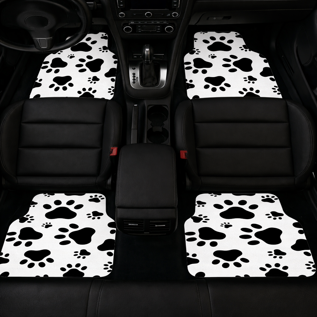 Black and White Paw Pattern Design 