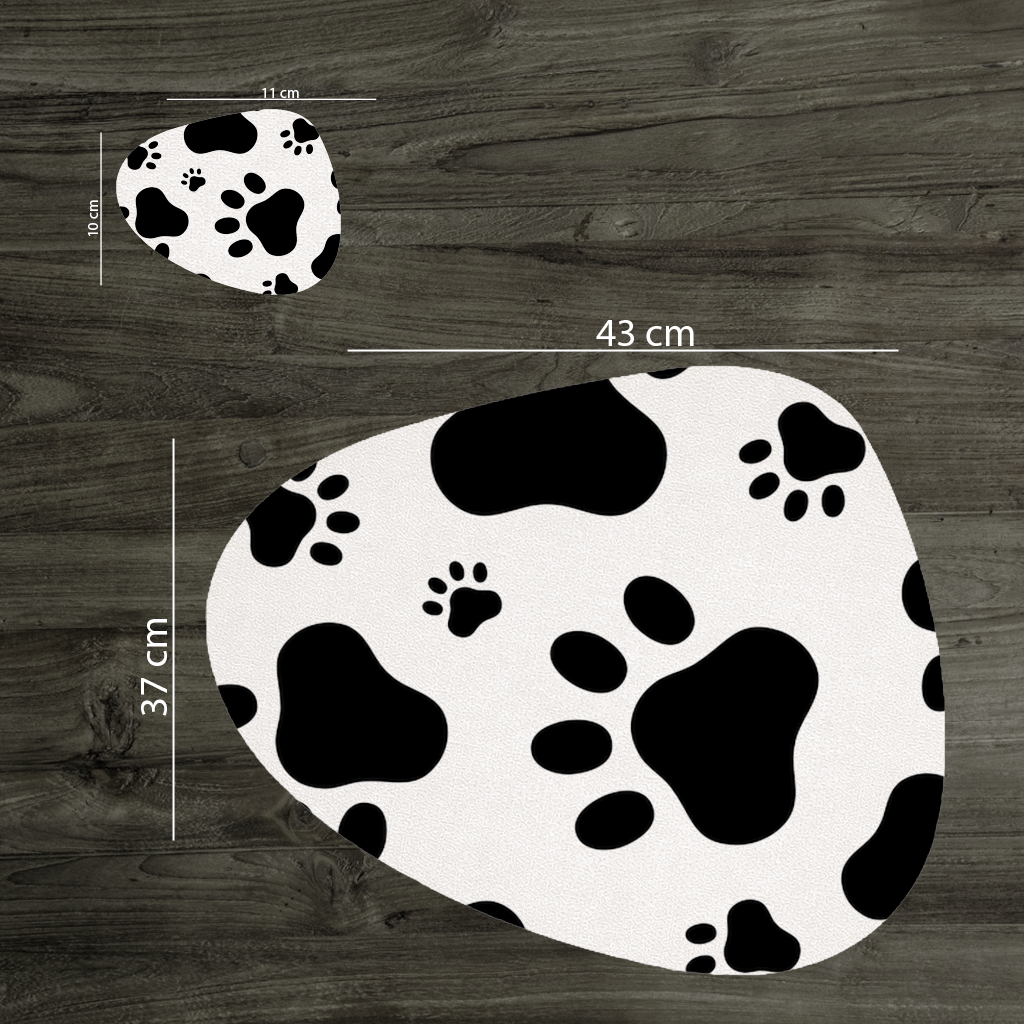 Black and White Paw Pattern Design 