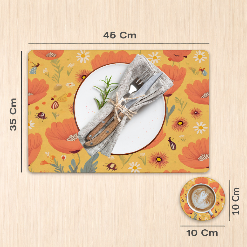 Floral  Insect Pattern  Colorful Design 