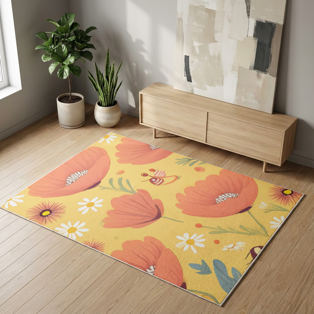 Floral  Insect Pattern  Colorful Design 