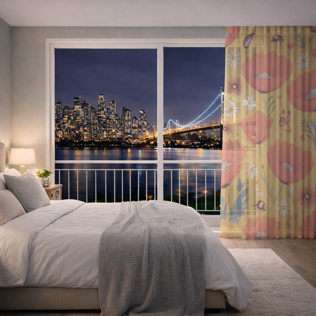 Floral  Insect Pattern  Colorful Design 