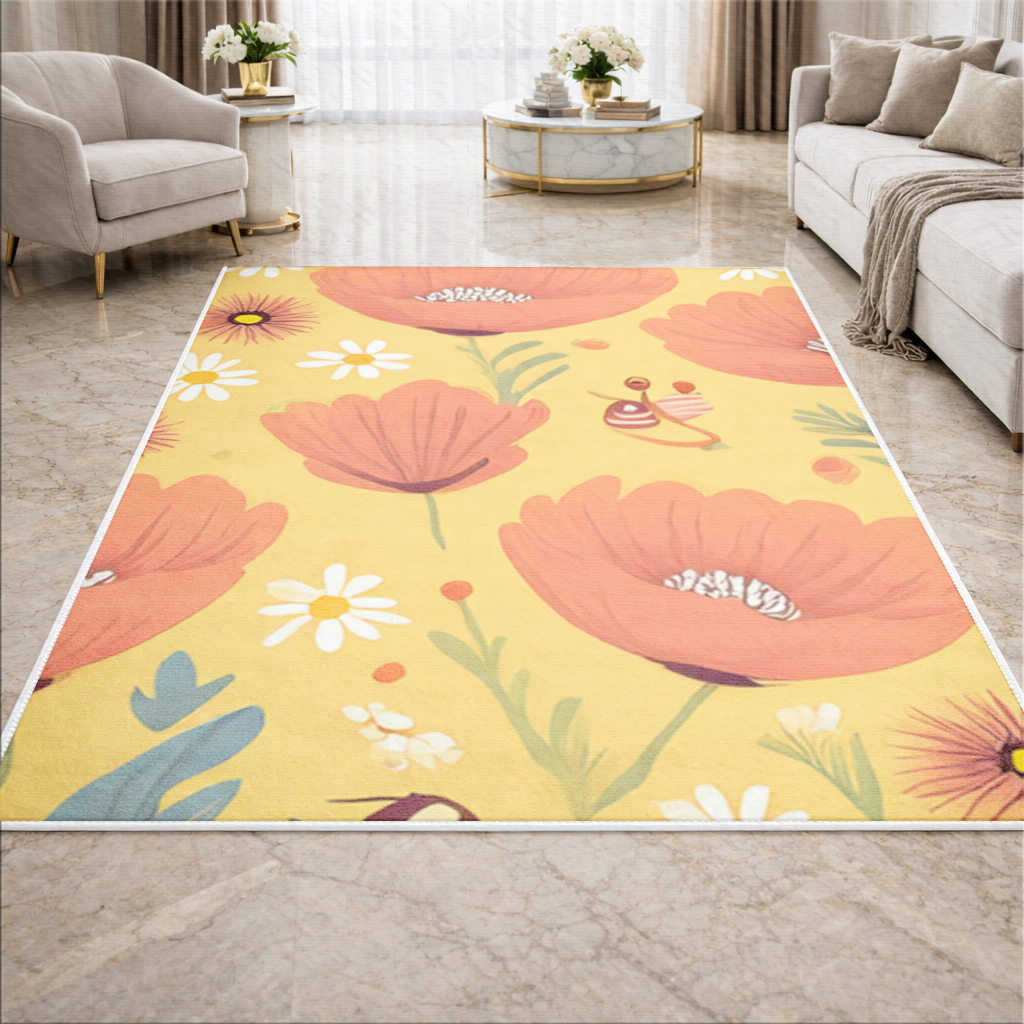 Floral  Insect Pattern  Colorful Design 