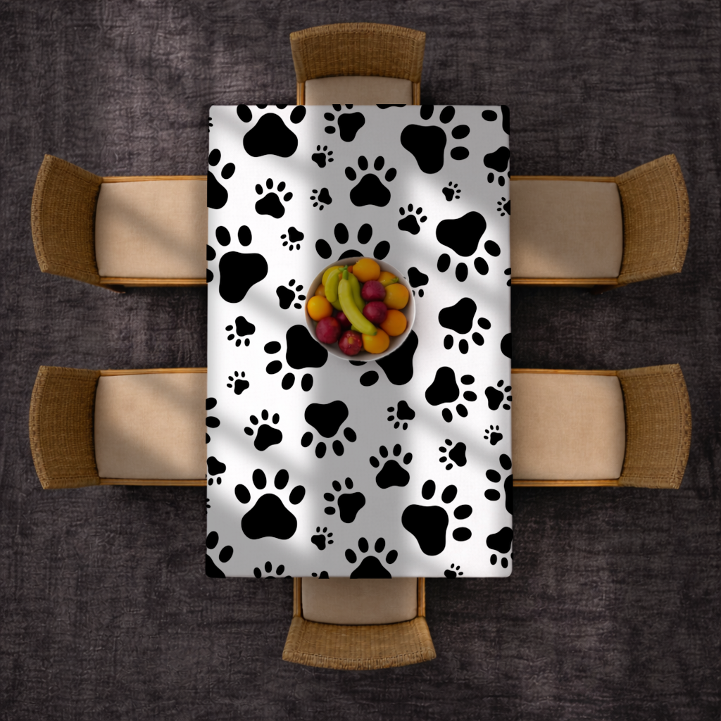 Black and White Paw Pattern Design 