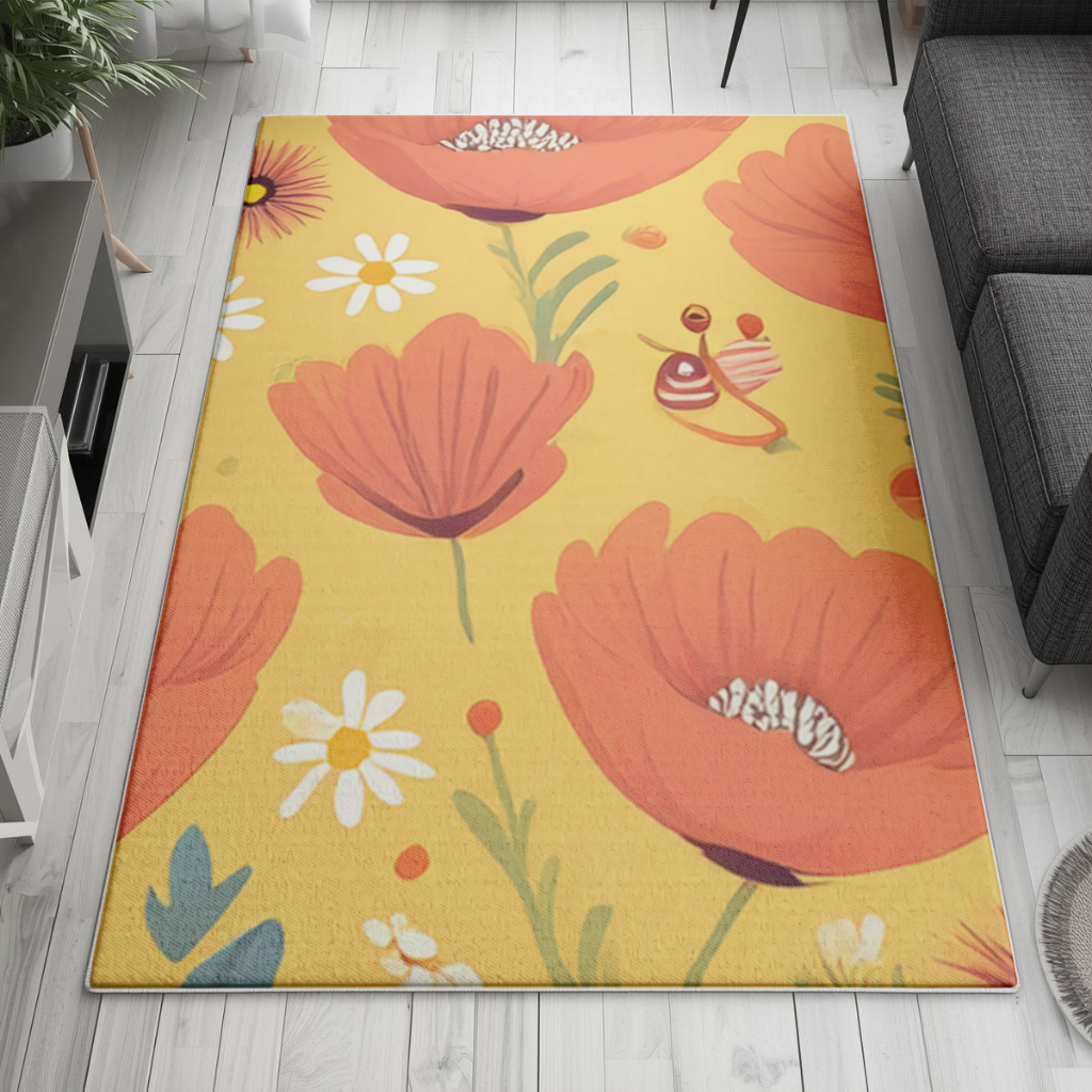 Floral  Insect Pattern  Colorful Design 