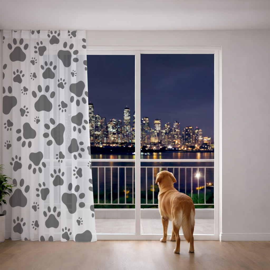 Black and White Paw Pattern Design 