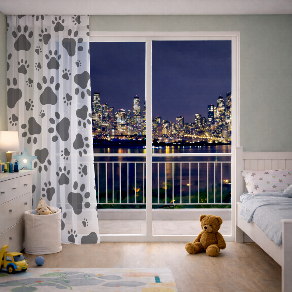 Black and White Paw Pattern Design 