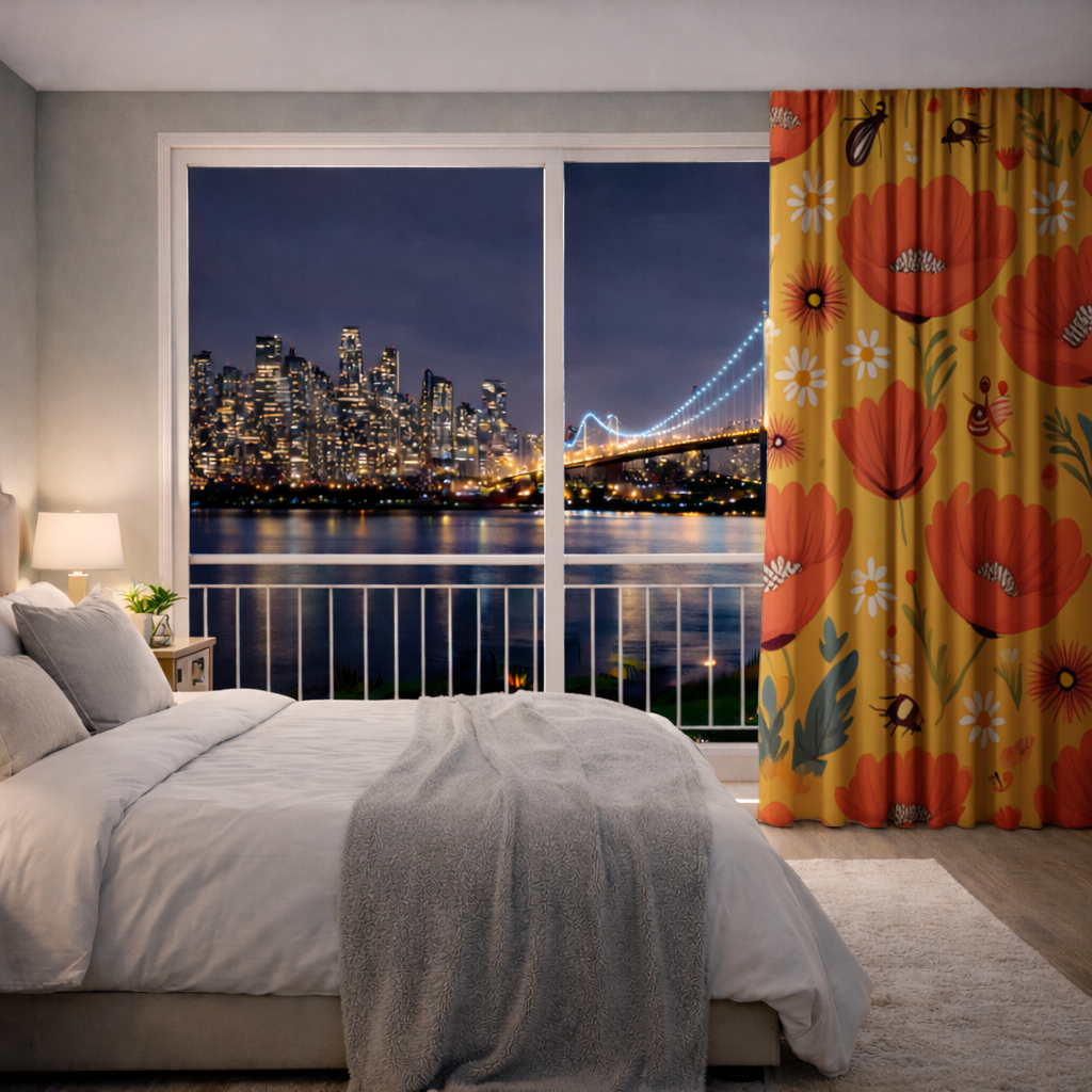 Floral  Insect Pattern  Colorful Design 