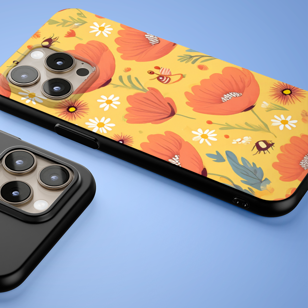 Floral  Insect Pattern  Colorful Design 