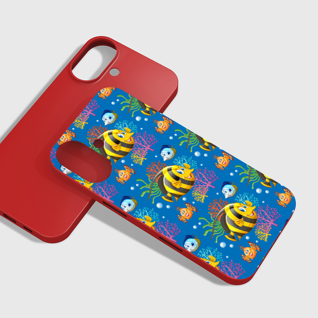 Colorful Tropical Fish and Coral Reef Pattern iPhone 16 Plus Case