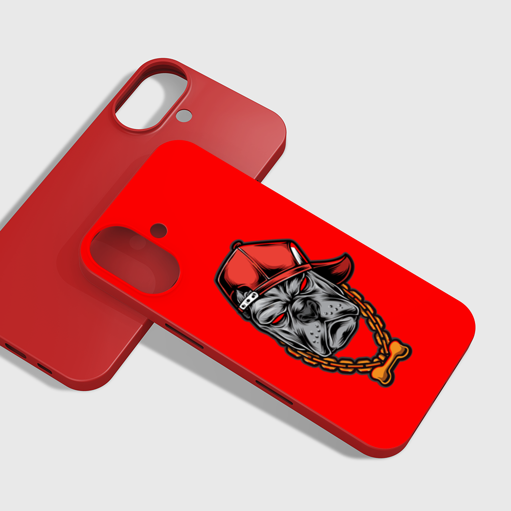 Hip Hop Style Gangster Dog Illustration iPhone 16 Plus Case