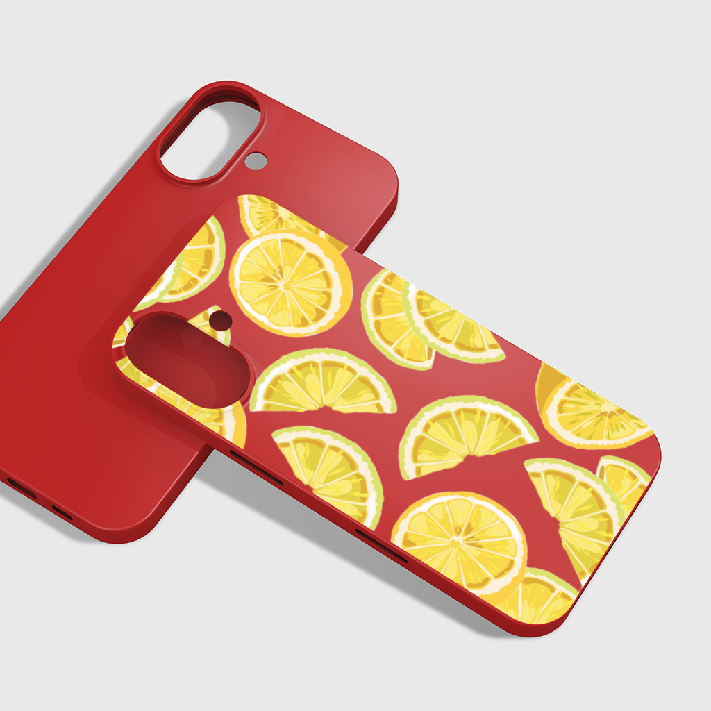Fresh Lemon Slices Vibrant Summer Pattern iPhone 16 Plus Case