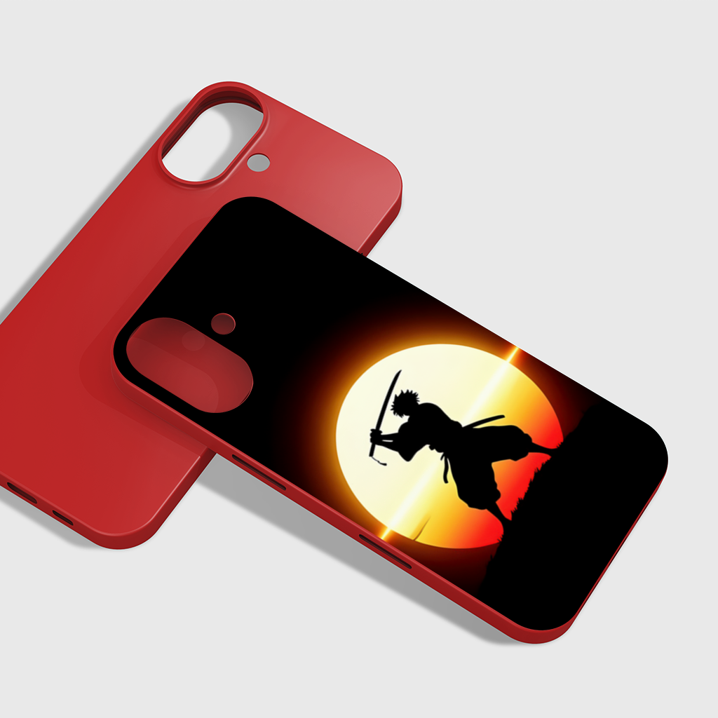 Samurai Silhouette Under the Rising Sun Honor and Strength iPhone 16 Plus Case