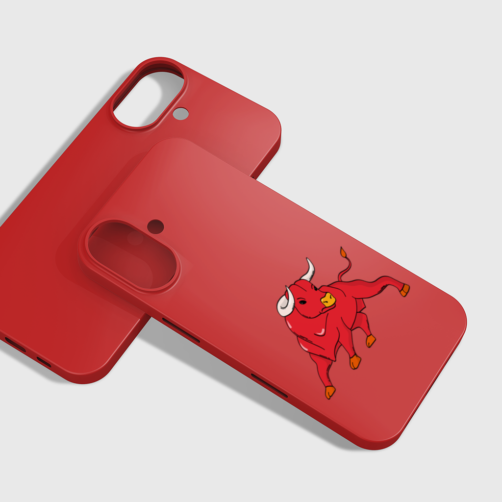 Spanish Red Bull Illustration Inspired by Matador Theme iPhone 16 Plus Case