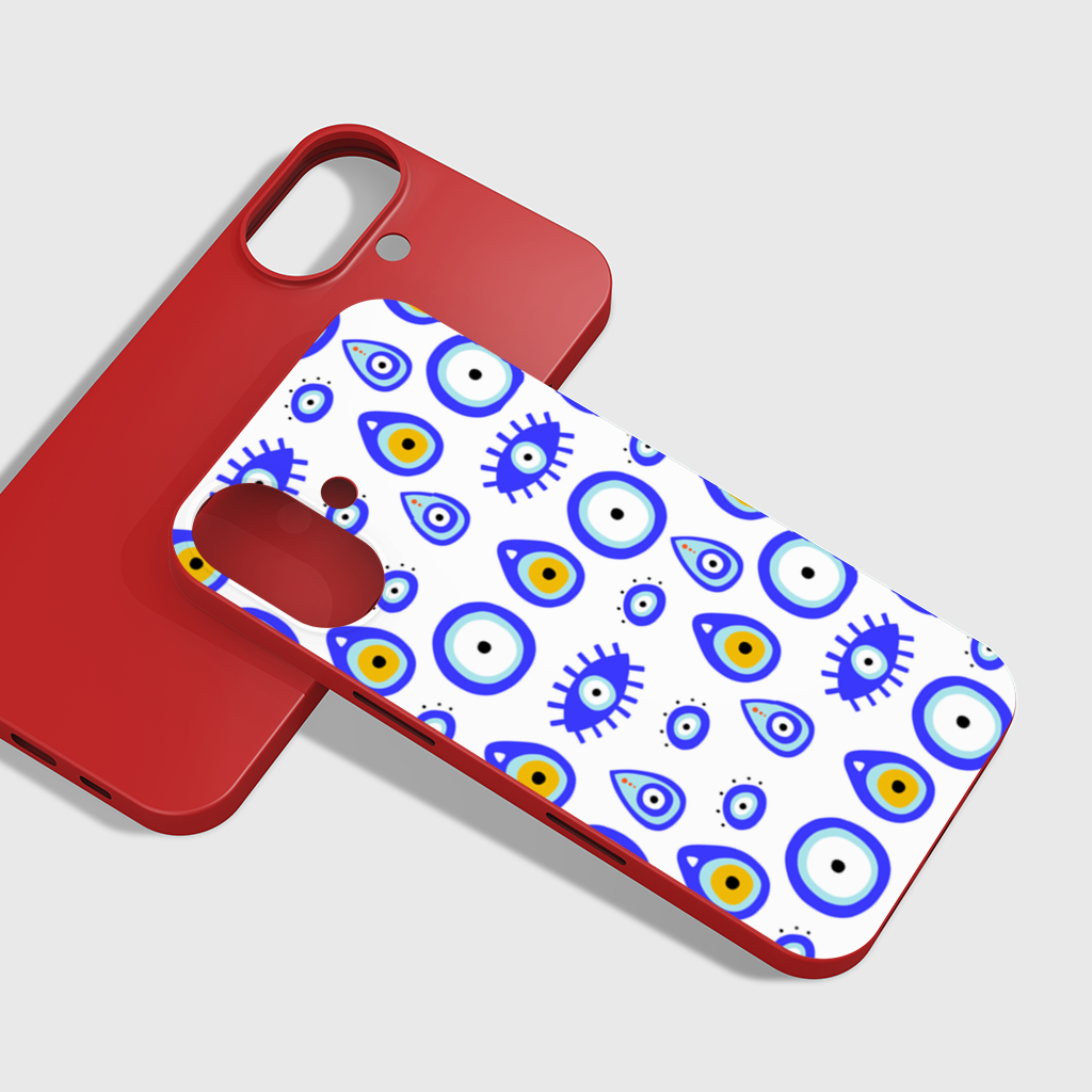 Evil Eye Pattern iPhone 16 Plus Case