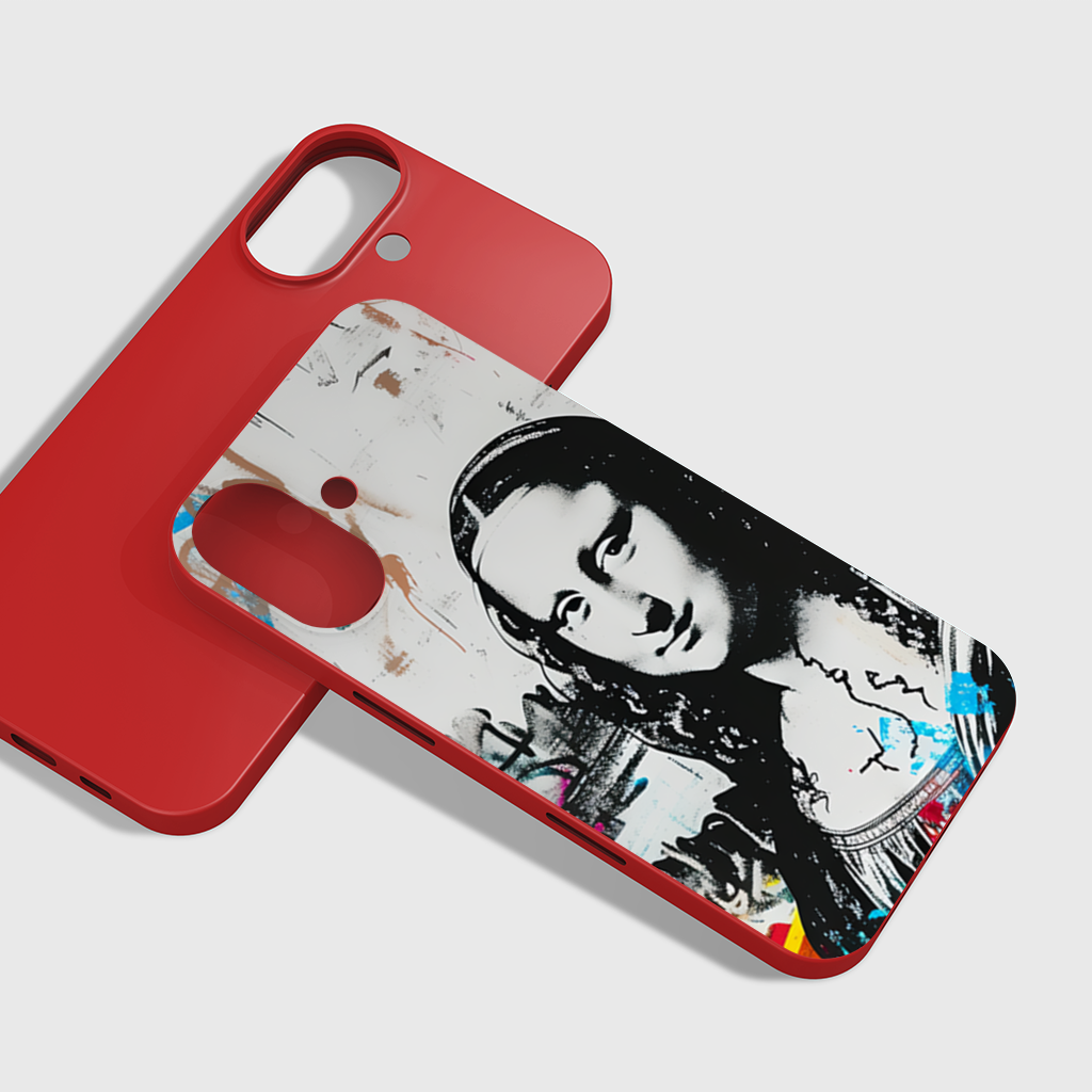 Graffiti Style Modern Mona Lisa Illustration iPhone 16 Plus Case