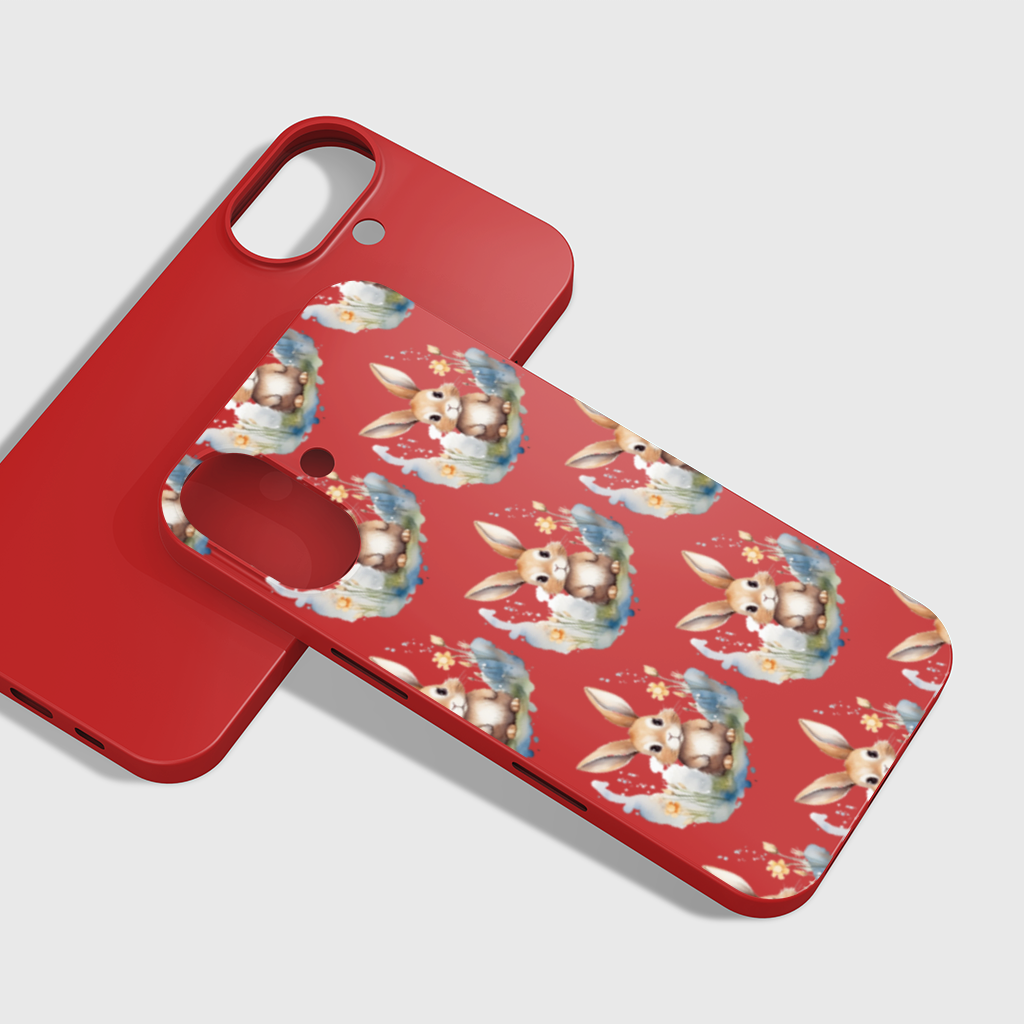 Cute Bunny Watercolor Illustration iPhone 16 Plus Case