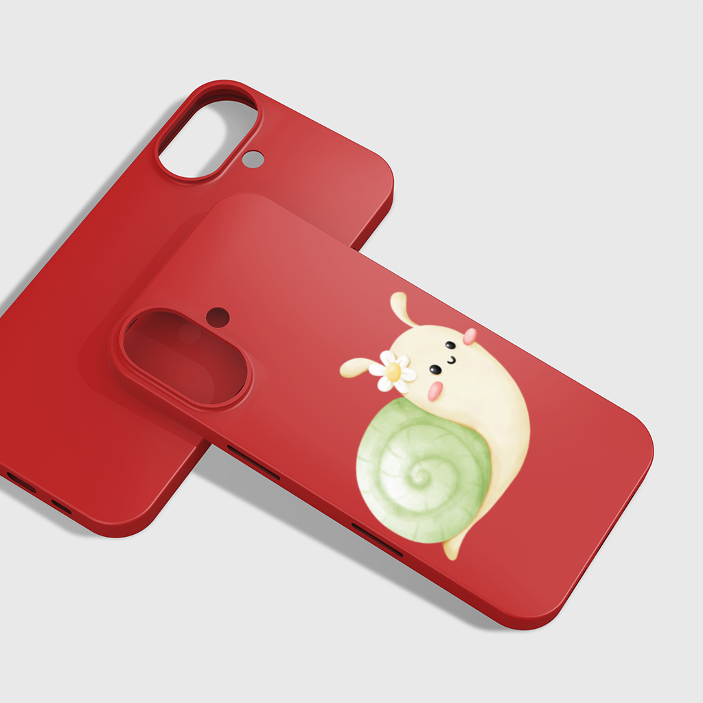 Cute Snail Illustration iPhone 16 Plus Case