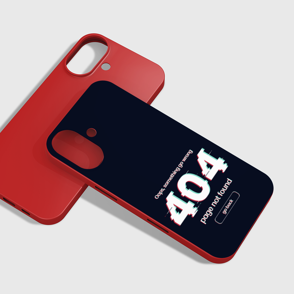 404 Error Glitch Design iPhone 16 Plus Case