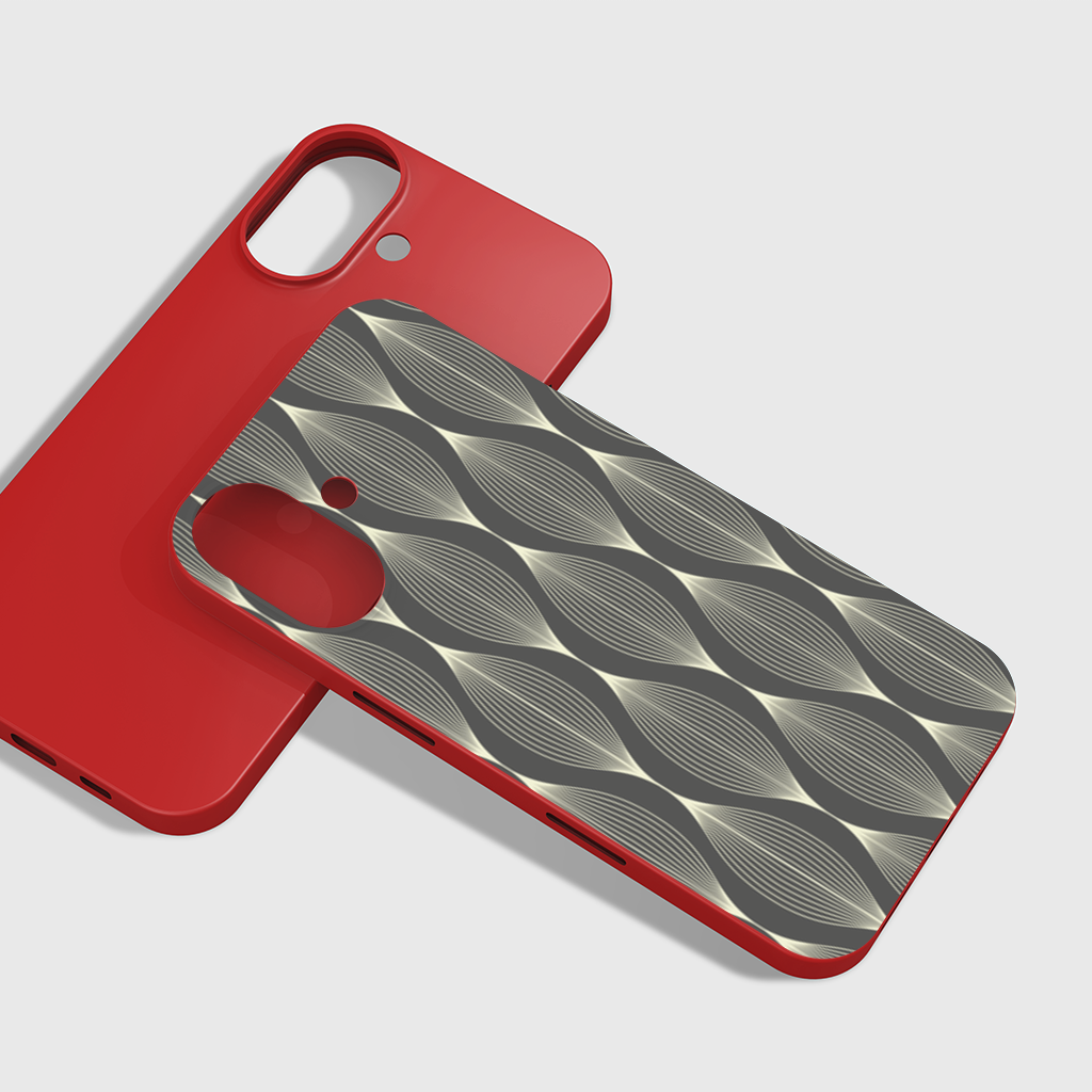 Art Deco Geometric Wavy Pattern iPhone 16 Plus Case