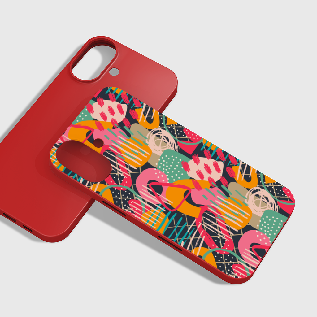 Abstract Geometric Doodle iPhone 16 Plus Case