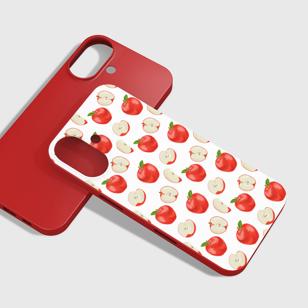 Red Apple Slices iPhone 16 Plus Case
