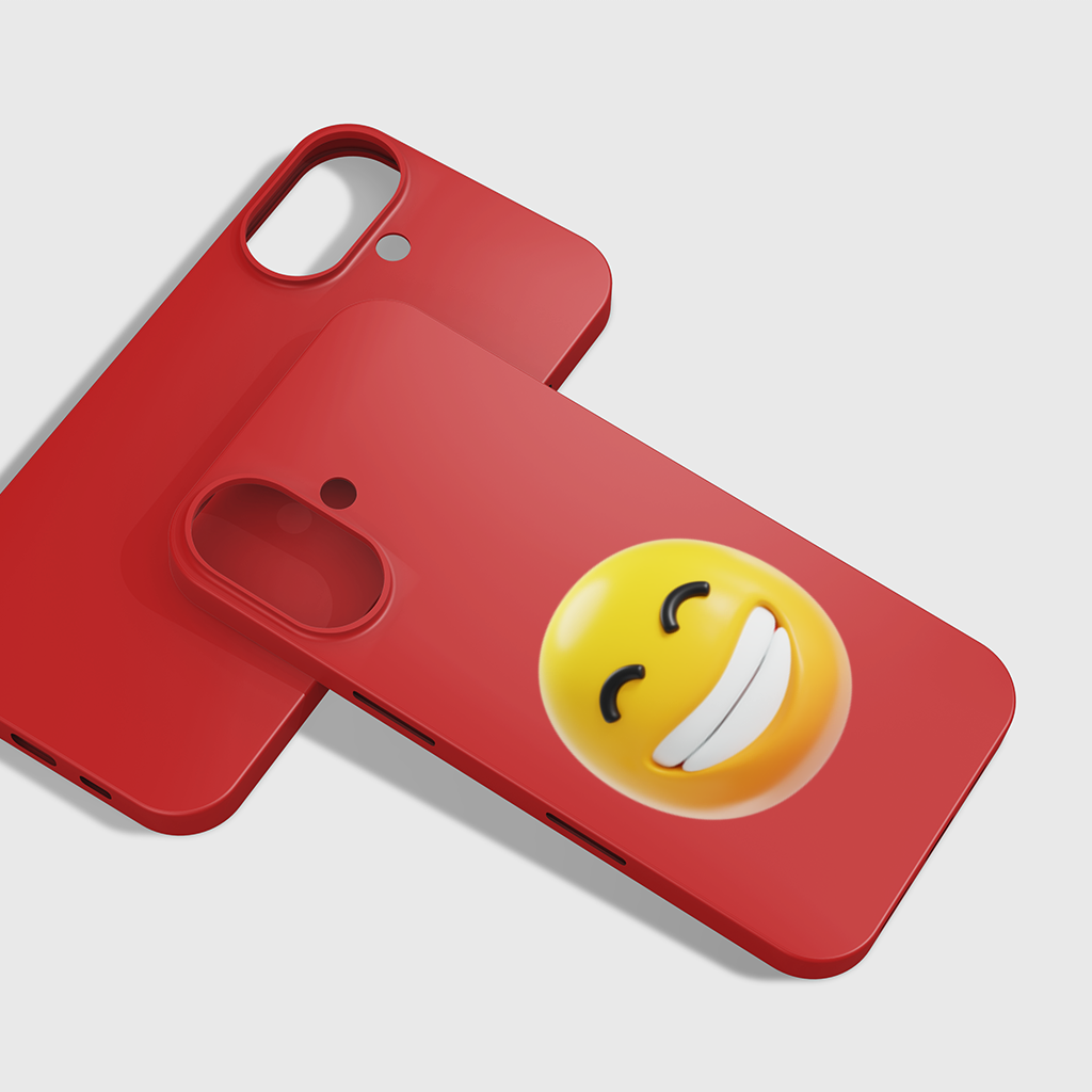 3D Smiling Emoji iPhone 16 Plus Case