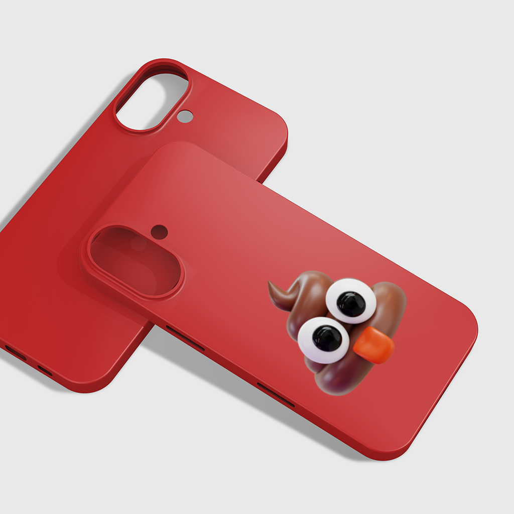 3D Silly Emoji iPhone 16 Plus Case
