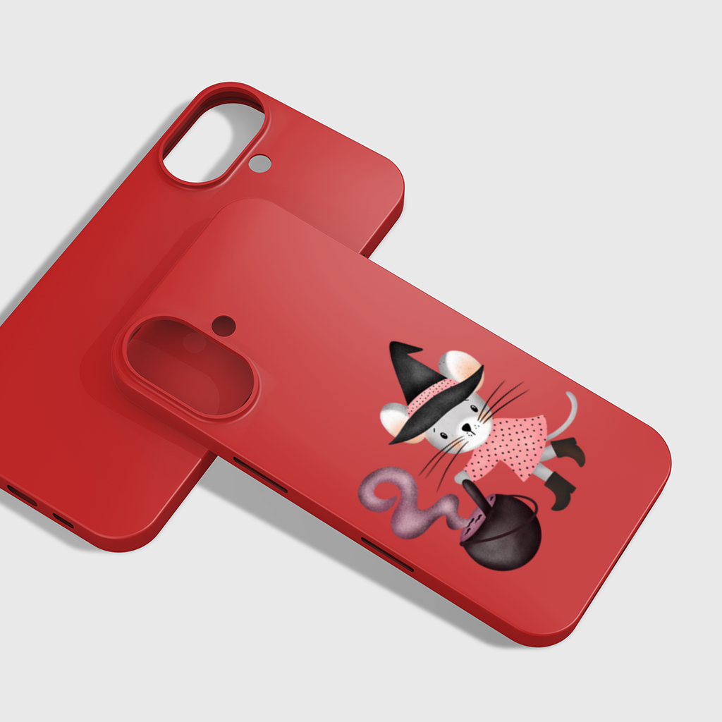 Witch Mouse with Cauldron iPhone 16 Plus Case