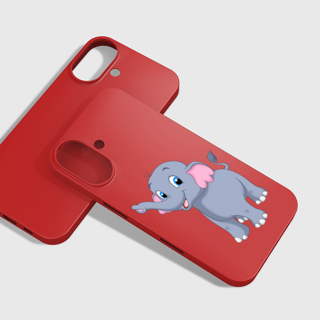 Cute Blue Elephant iPhone 16 Plus Case