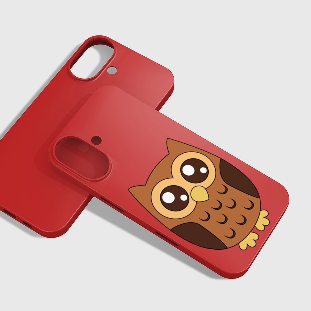 Cute Brown Owl iPhone 16 Plus Case