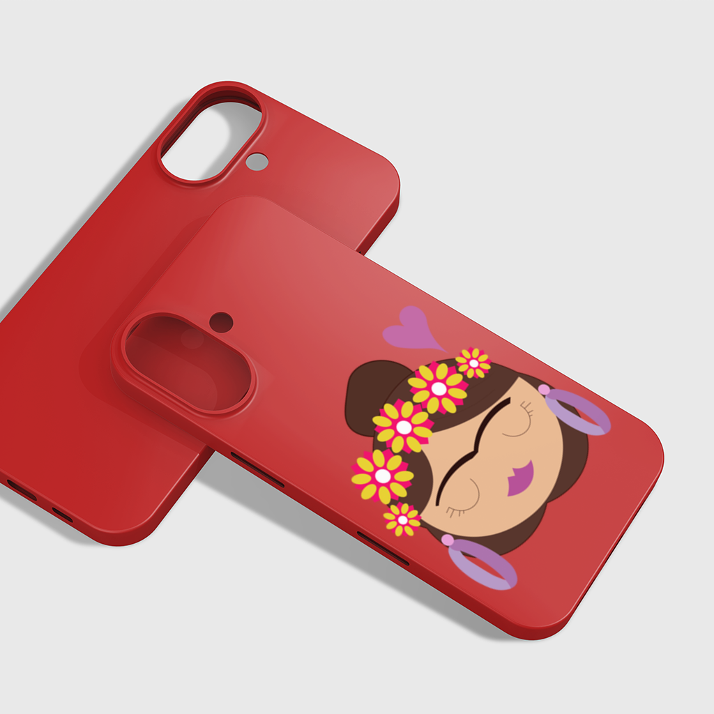 Frida Kahlo Inspired Floral Woman iPhone 16 Plus Case