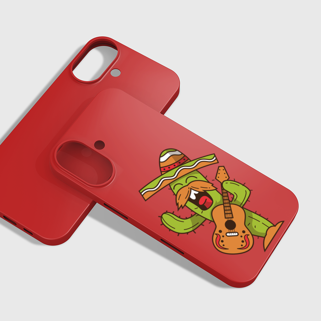 Mariachi Cactus Playing Guitar iPhone 16 Plus Case