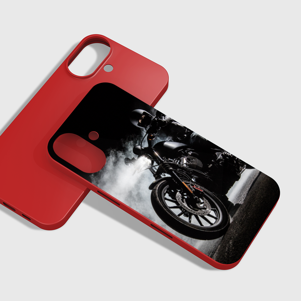 Dark Night Cruiser Motorcycle Rider iPhone 16 Plus Case
