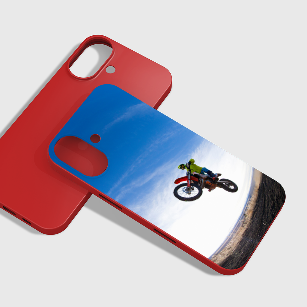 Motocross Mid Air Jump iPhone 16 Plus Case