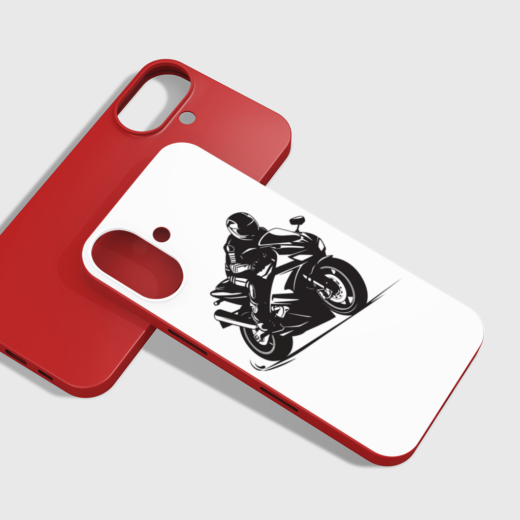 Sportbike Rider Leaning in Corner iPhone 16 Plus Case