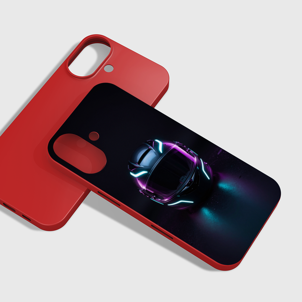 Minimalist Full Face Motorcycle Helmet iPhone 16 Plus Case
