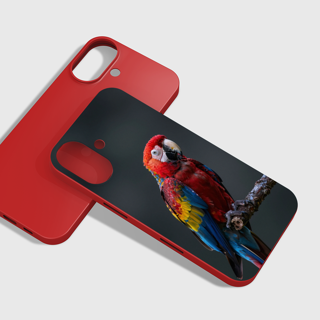 Scarlet Macaw Tropical Parrot iPhone 16 Plus Case