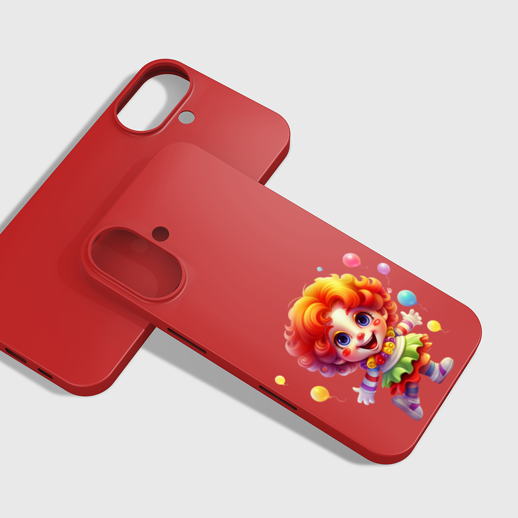 Cute Rainbow Hair Happy Clown iPhone 16 Plus Case