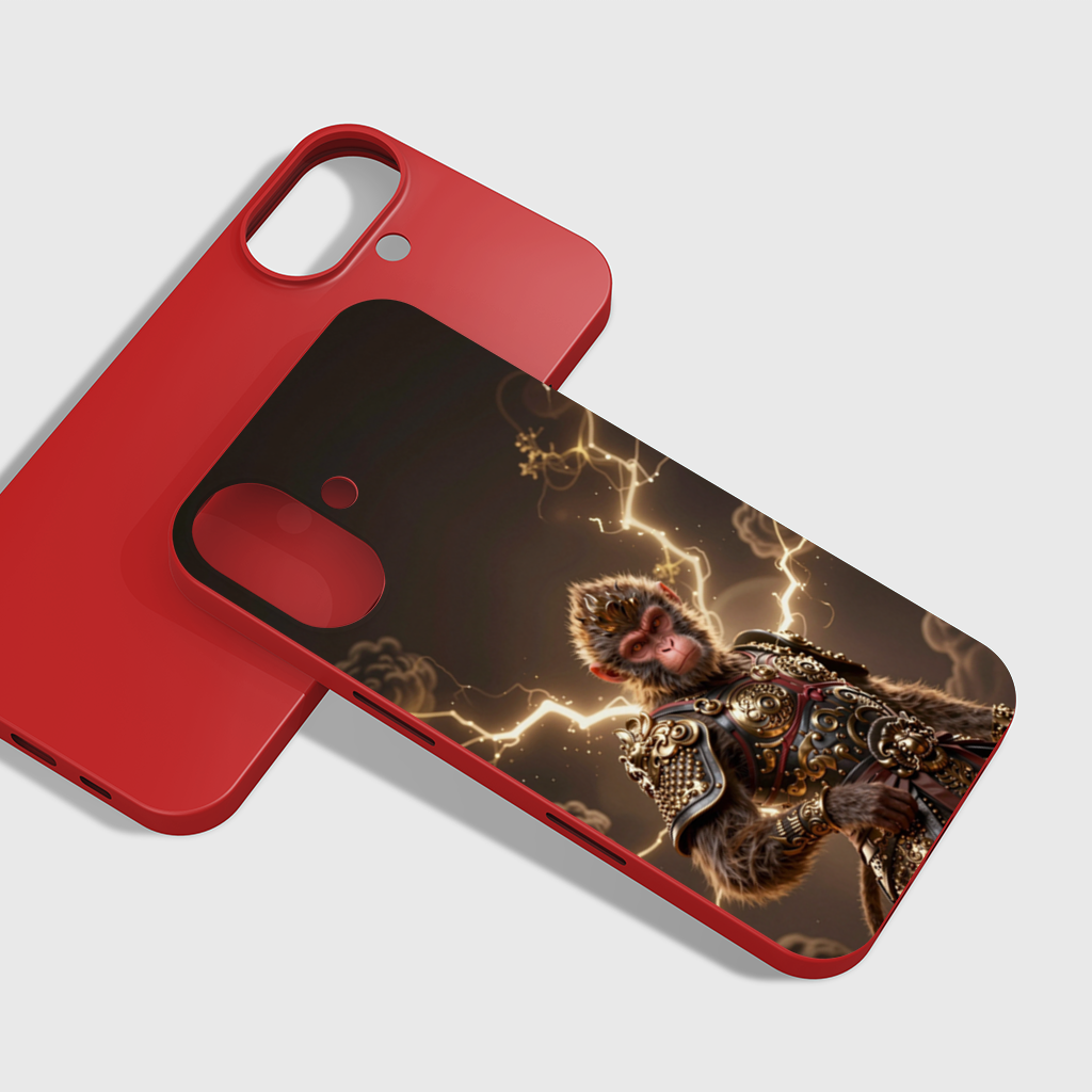 Golden Armored Monkey Warrior iPhone 16 Plus Case