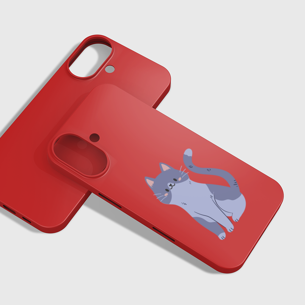 Gri kedi iPhone 16 Plus Case