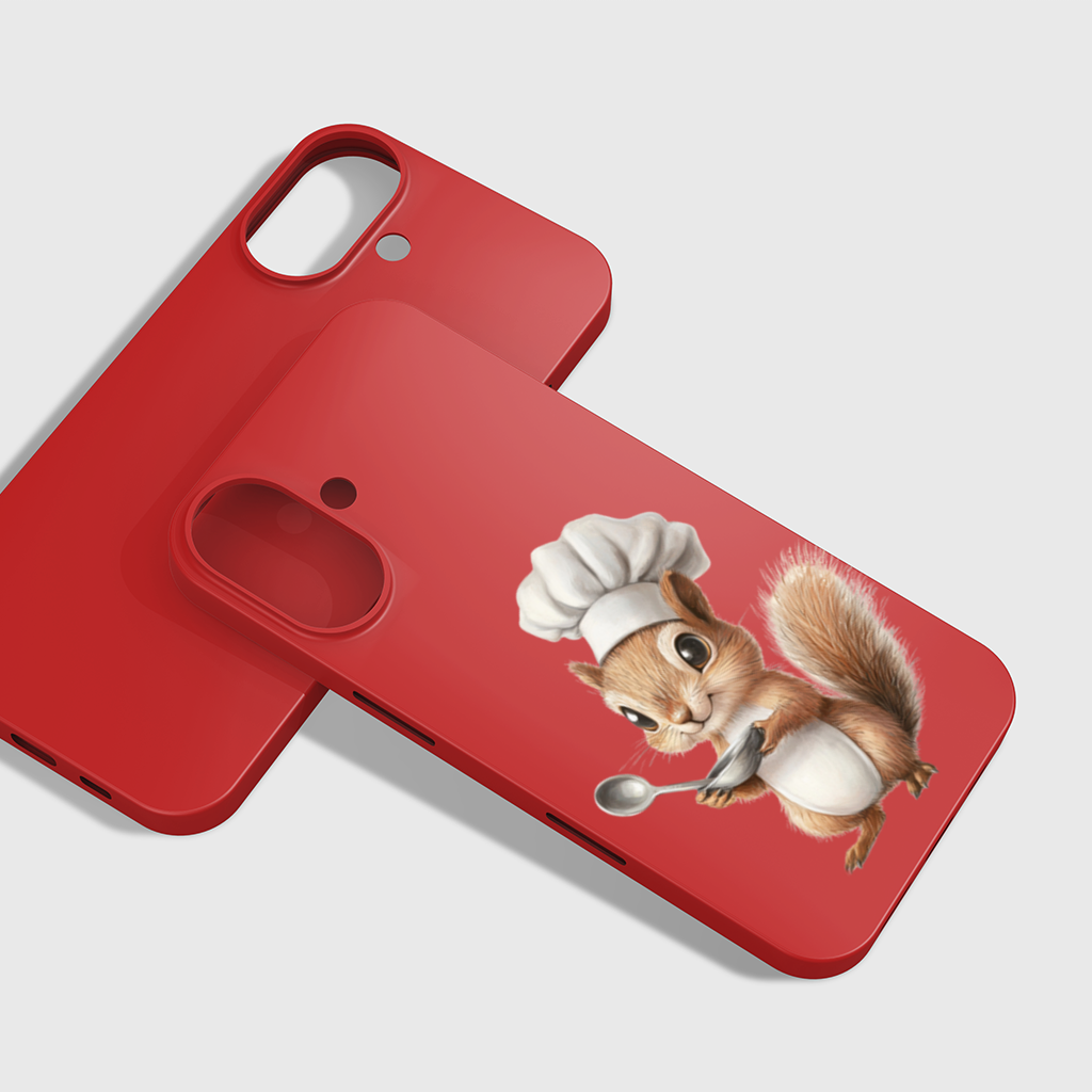 Whimsical Little Chef Squirrel iPhone 16 Plus Case