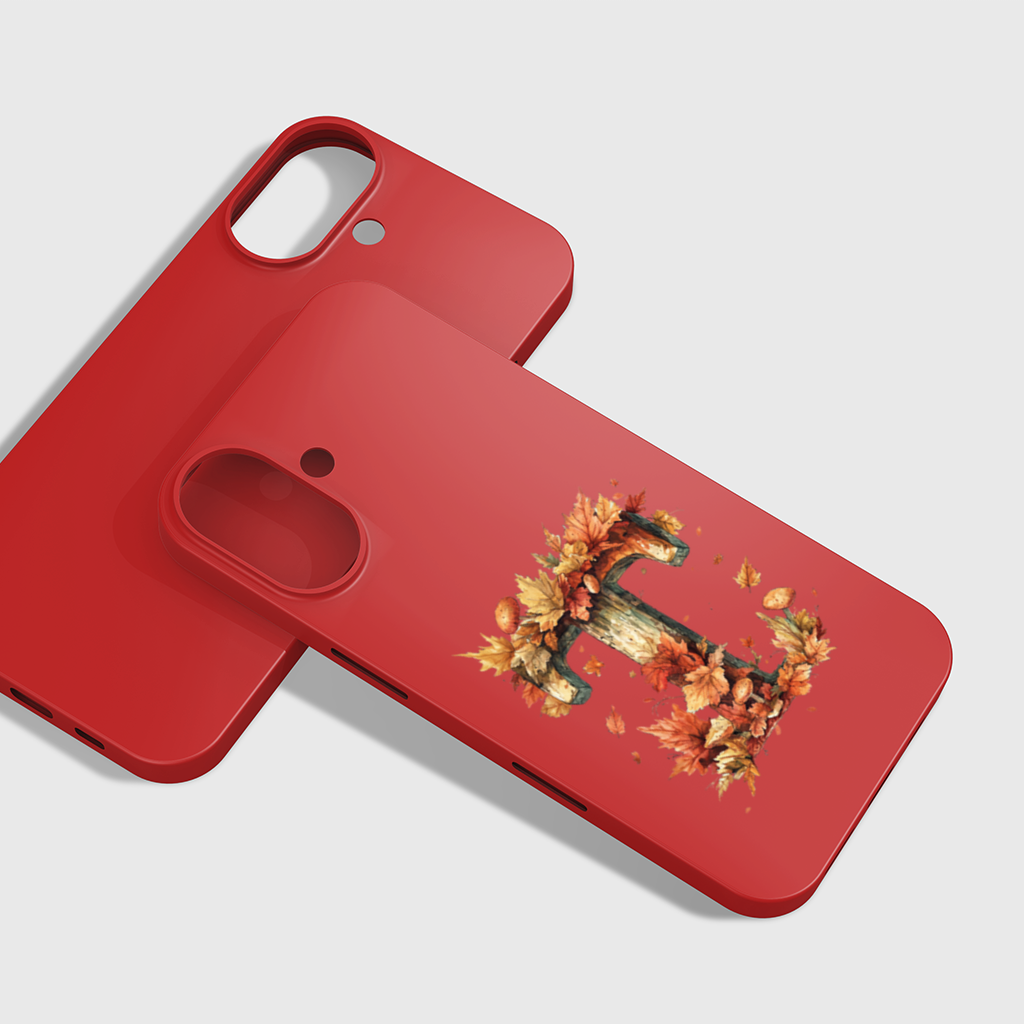 Autumn Leaf Wooden Letter T iPhone 16 Plus Case