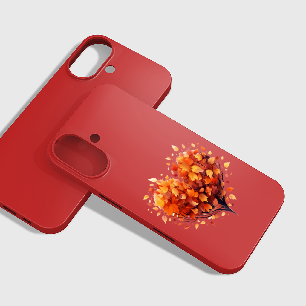 Autumn Leaf Heart iPhone 16 Plus Case