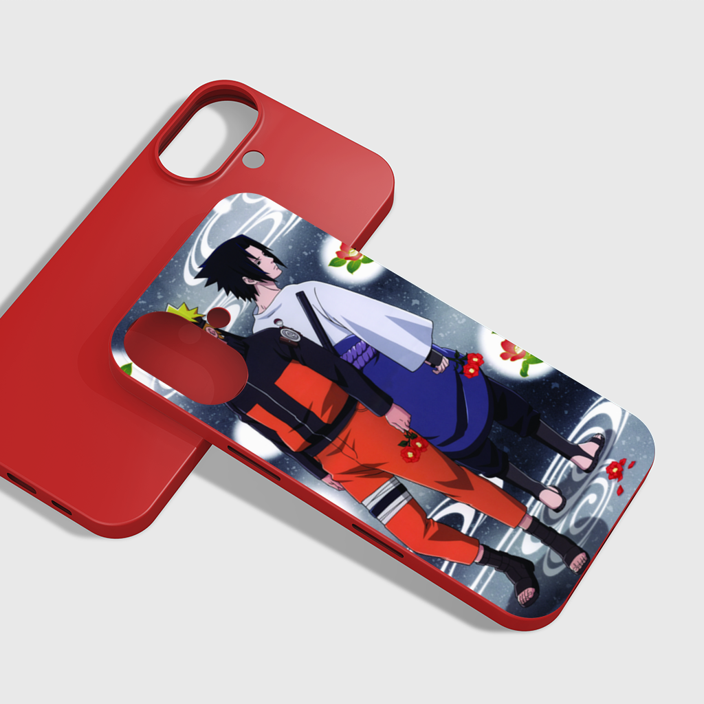 Two Rival Warriors with Red Camellias iPhone 16 Plus Case