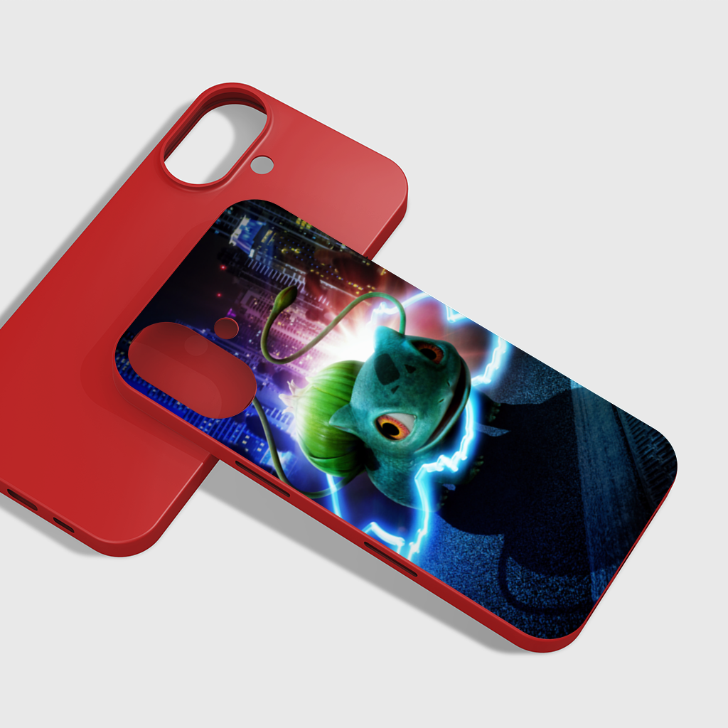 Glowing Neon Creature in Night City iPhone 16 Plus Case