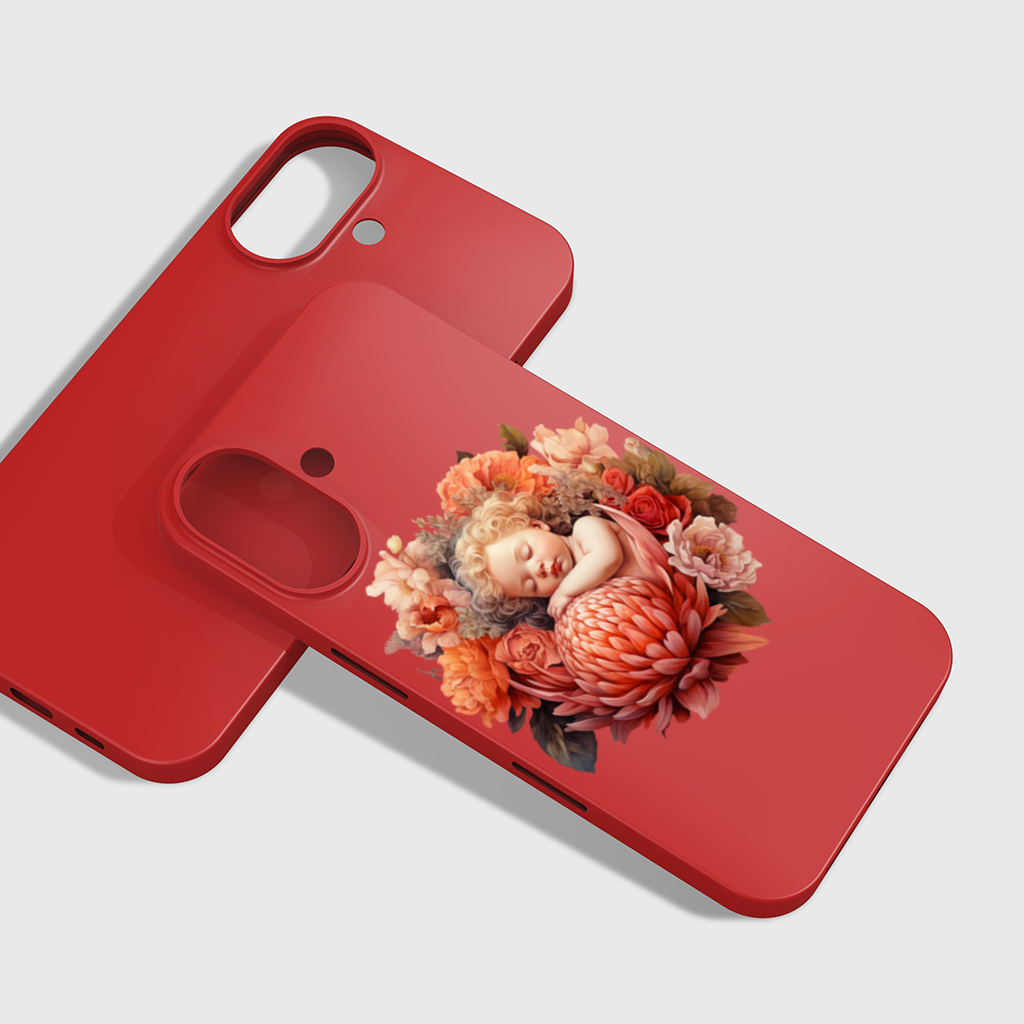 Ethereal Cottagecore Sleeping Baby iPhone 16 Plus Case